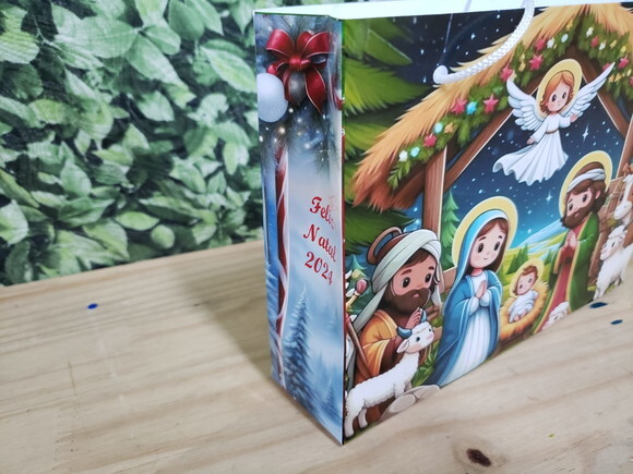 Natal Lembrancinhas Sacola Horizontal Person. Pronta Entrega