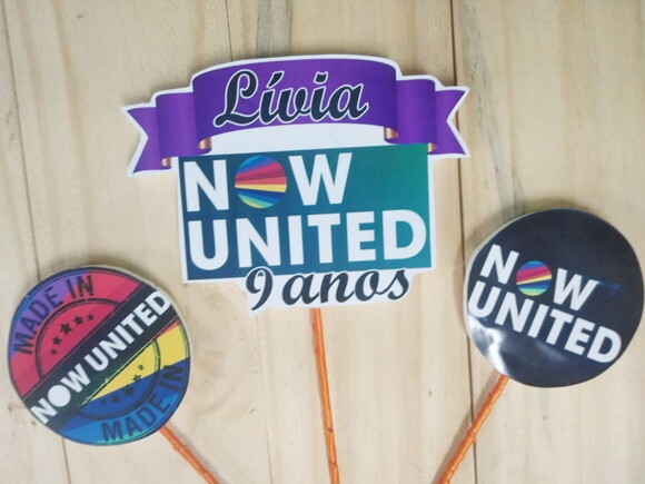 Now United Topo de Bolo Personalizado