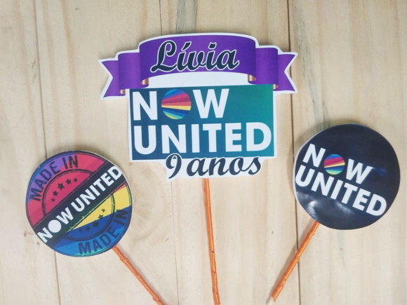 Now United Topo de Bolo Personalizado