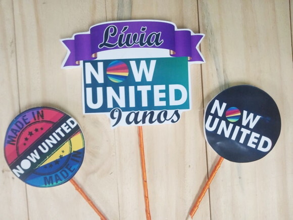 Now United Topo de Bolo Personalizado