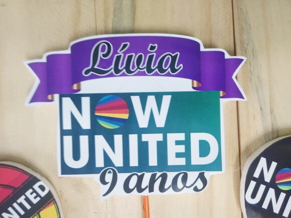 Now United Topo de Bolo Personalizado