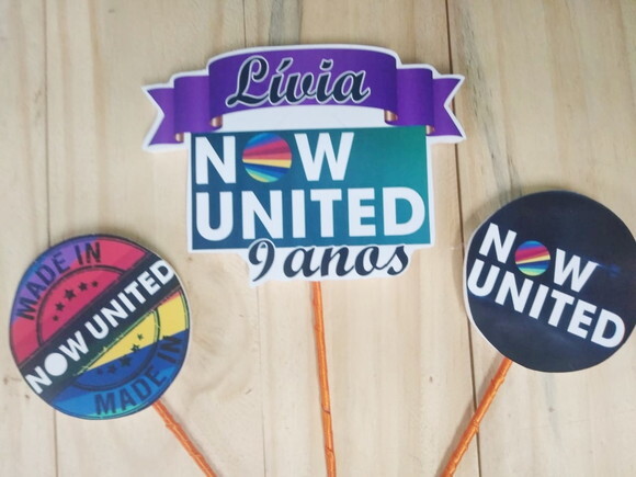 Now United Topo de Bolo Personalizado