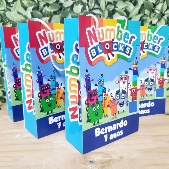 Number Blocks Sacola Personalizada Pronta Entrega