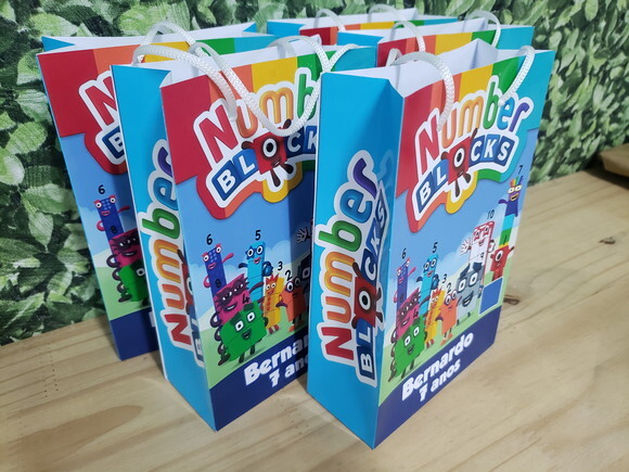 Number Blocks Sacola Personalizada Pronta Entrega