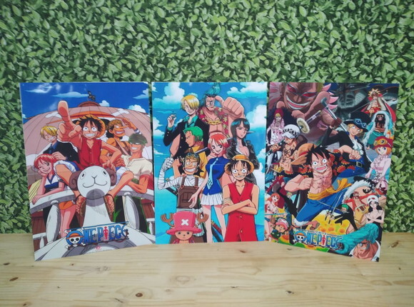 One Piece 3 Painéis de Parede 58x40 cm Cada Pronta Entrega