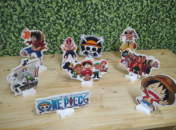 One Piece Kit de Mesa Displays 9 Peças Pronta Entrega