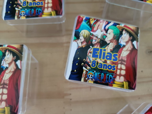One Piece Lembrancinha Caixa Acrílica Personalizada