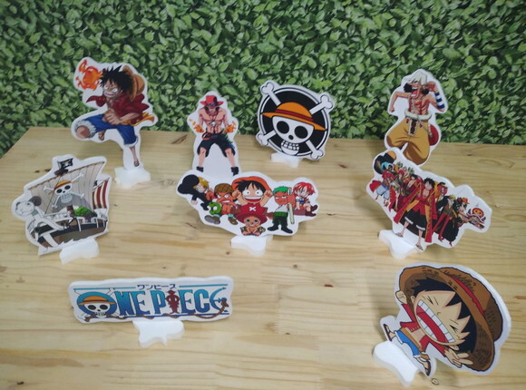 One Piece Kit de Mesa Displays 9 Peças Pronta Entrega
