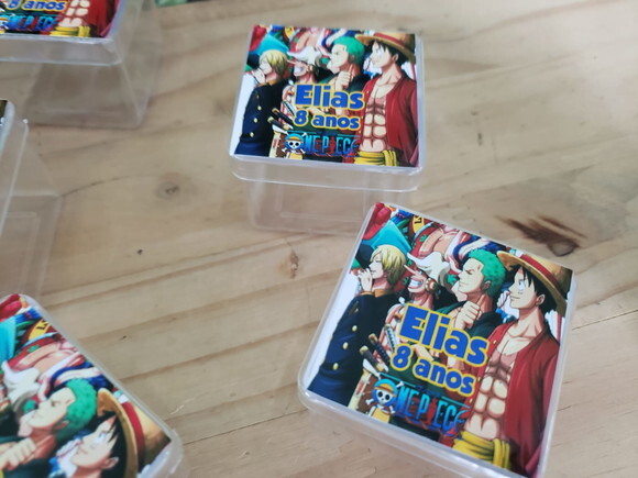 One Piece Lembrancinha Caixa Acrílica Personalizada
