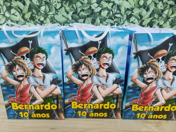 One Piece Sacola Personalizada Tam 25x17x8 Média