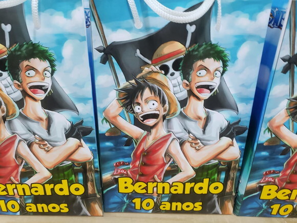 One Piece Sacola Personalizada Tam 25x17x8 Média