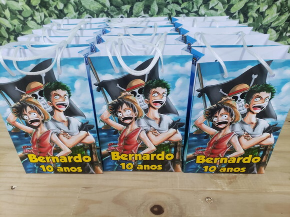 One Piece Sacola Personalizada Tam 25x17x8 Média