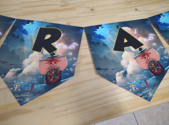 One Piece Varal Personalizado Parabens Mais Nome P Entrega