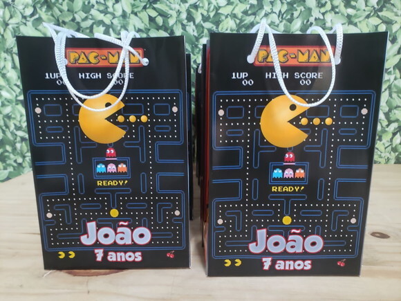 Pacman Sacola Personalizada Tam 25x17x8 cm