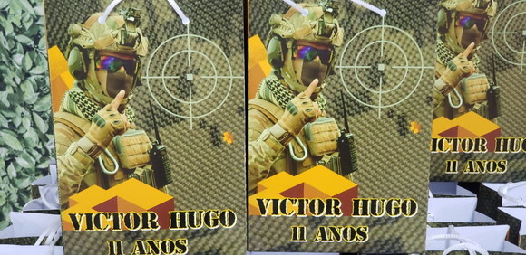 Paintball Sacola Personalizada Pronta Entrega Tam Médio