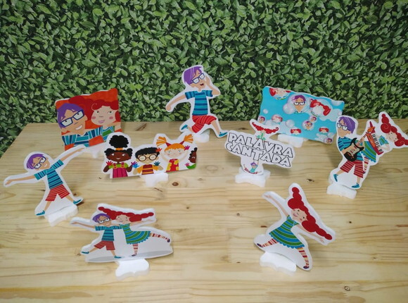 Palavra Cantada Kit de Mesa Displays 9 Peças Pronta Entrega