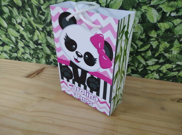 Panda Sacola Personalizada Pronta Entrega
