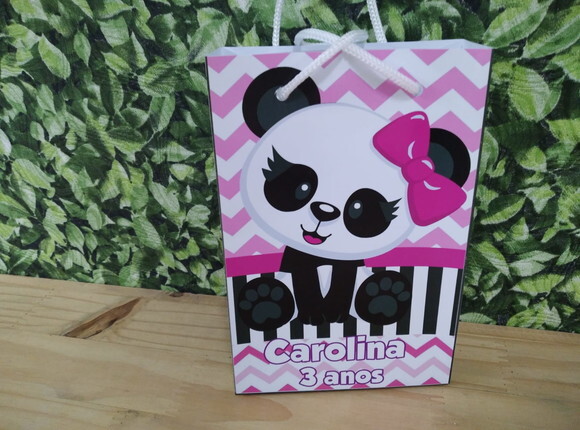 Panda Sacola Personalizada Pronta Entrega