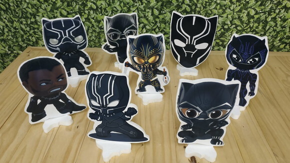 Pantera Negra Baby Kit de Mesa Displays 8 Peças P Entrega
