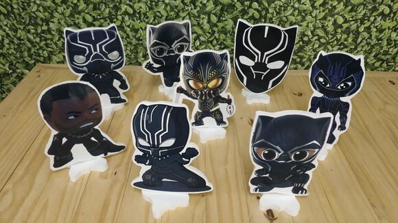 Pantera Negra Baby Kit de Mesa Displays 8 Peças P Entrega