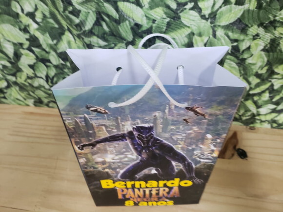Pantera Negra Sacola Personalizada Pronta Entrega