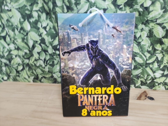 Pantera Negra Sacola Personalizada Pronta Entrega