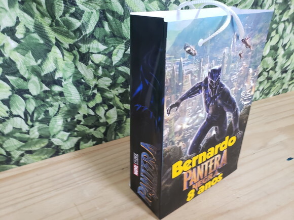 Pantera Negra Sacola Personalizada Pronta Entrega