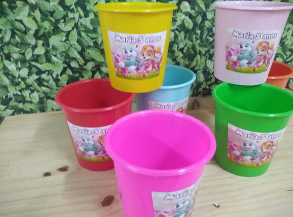 Patrulha Canina Baldinhos Personalizados Pronta Entrega