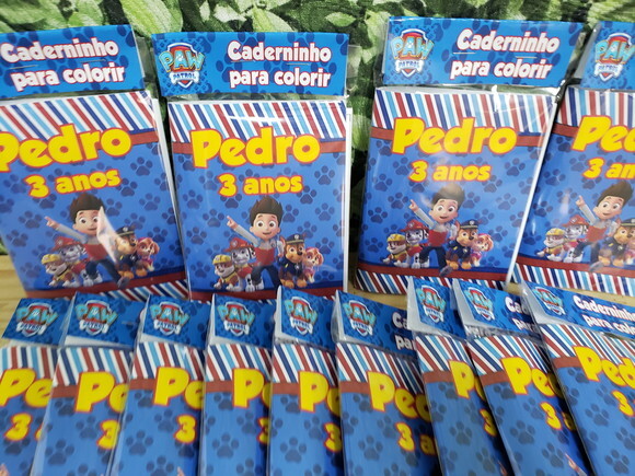Patrulha Canina Caderninho para Colorir Personalizado