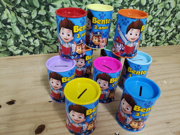 Patrulha Canina Cofrinhos Personalizados Pronta Entrega