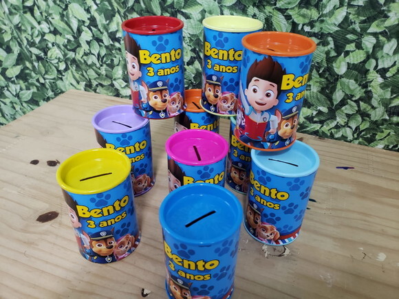 Patrulha Canina Cofrinhos Personalizados Pronta Entrega