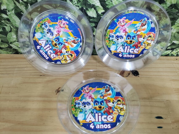 Patrulha Canina Super Filhotes Prato Sobremesa Personalizado