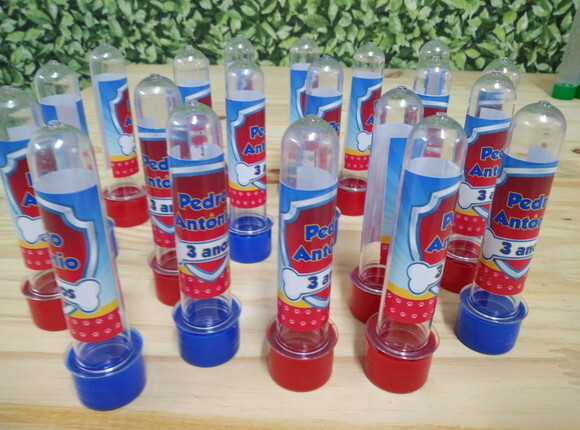 Patrulha Canina Tubetes Personalizados Pronta Entrega