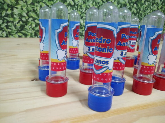 Patrulha Canina Tubetes Personalizados Pronta Entrega