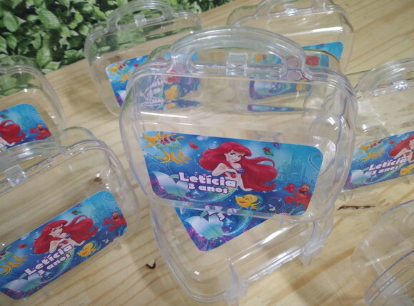 Pequena Sereia Maletinha Acrílica Personalizada P Entrega