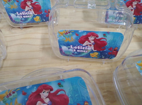 Pequena Sereia Maletinha Acrílica Personalizada P Entrega