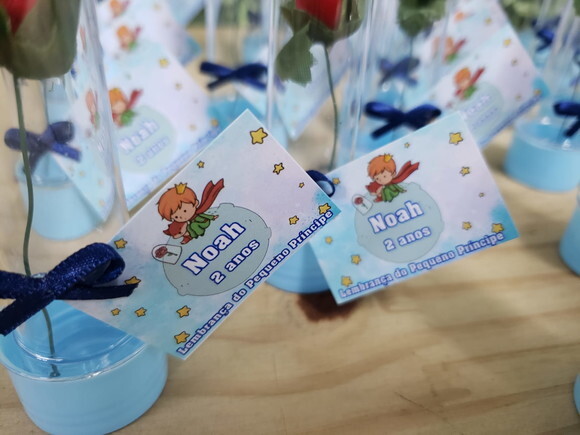 Pequeno Principe Lembrancinha Tubete Mini Rosinha Personaliz