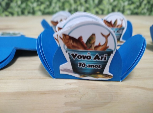 Pesca Forminhas Personalizadas 36 Unid Pronta Entrega
