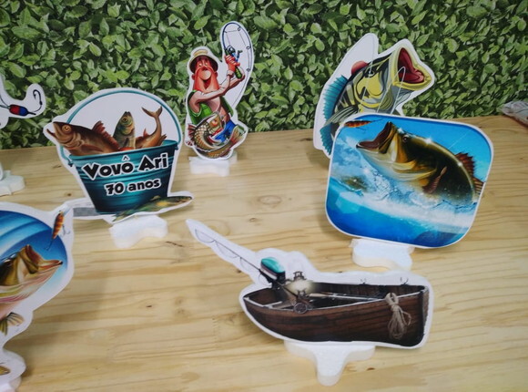 Pesca Kit de Mesa Tipo Displays 8 Peças Pronta Entrega