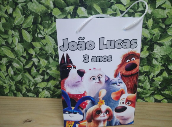 Pets a Vida Secreta Bichos 2 Sacola Personalizada Tam G