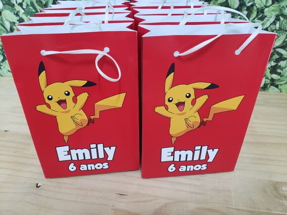 Pikachu Sacola Personalizada Pronta Entrega