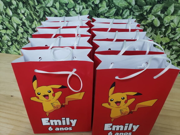 Pikachu Sacola Personalizada Pronta Entrega