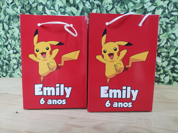 Pikachu Sacola Personalizada Pronta Entrega
