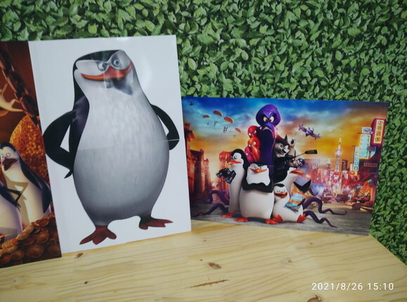 Pinguins de Madagascar 4 Painéis Pronta Entrega