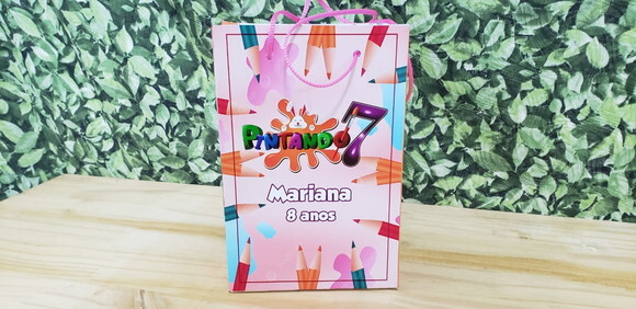 Pintando o 7 Sacola Personalizada Tam Médio Pronta Entrega