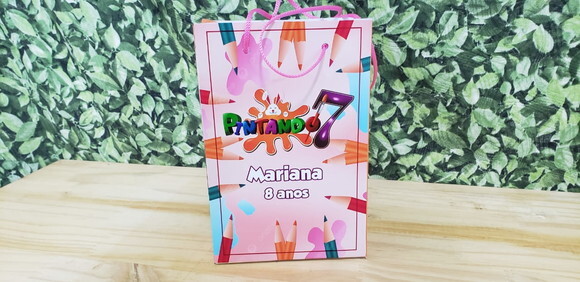 Pintando o 7 Sacola Personalizada Tam Médio Pronta Entrega
