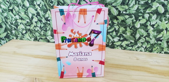 Pintando o 7 Sacola Personalizada Tam Médio Pronta Entrega
