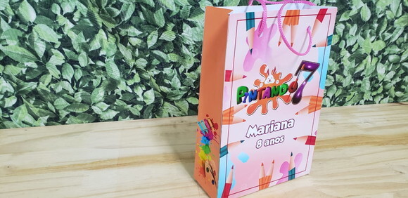 Pintando o 7 Sacola Personalizada Tam Médio Pronta Entrega