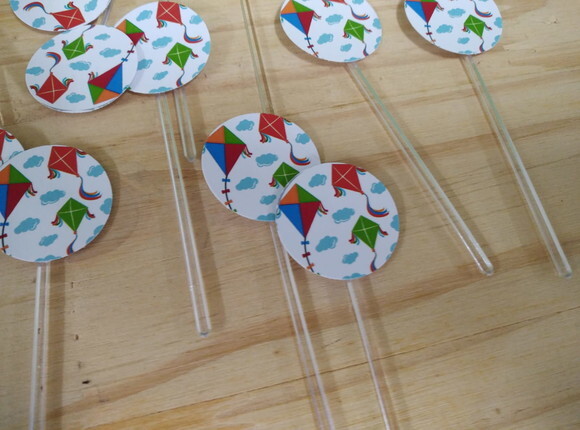Pipas Topper para Docinhos 36 Unidades Pronta Entrega