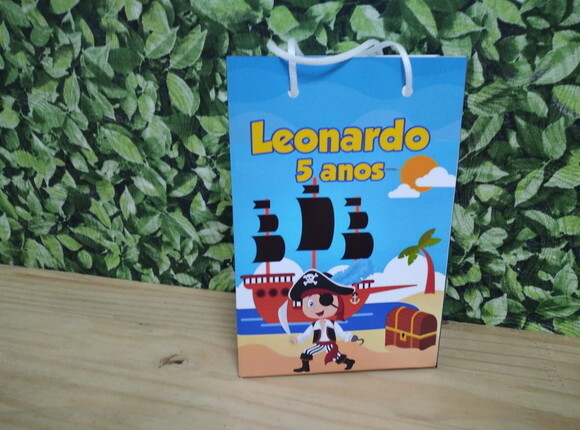 Piratinha Sacola Personalizada Pronta Entrega